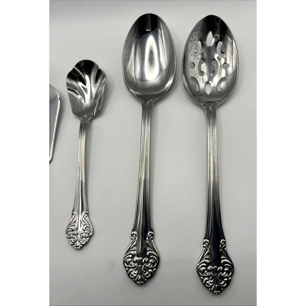Lot Of 5 Reed & Barton Elegante? Stainless Steel Serving Utensils